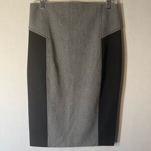 Express Gray and Black Pencil Skirt